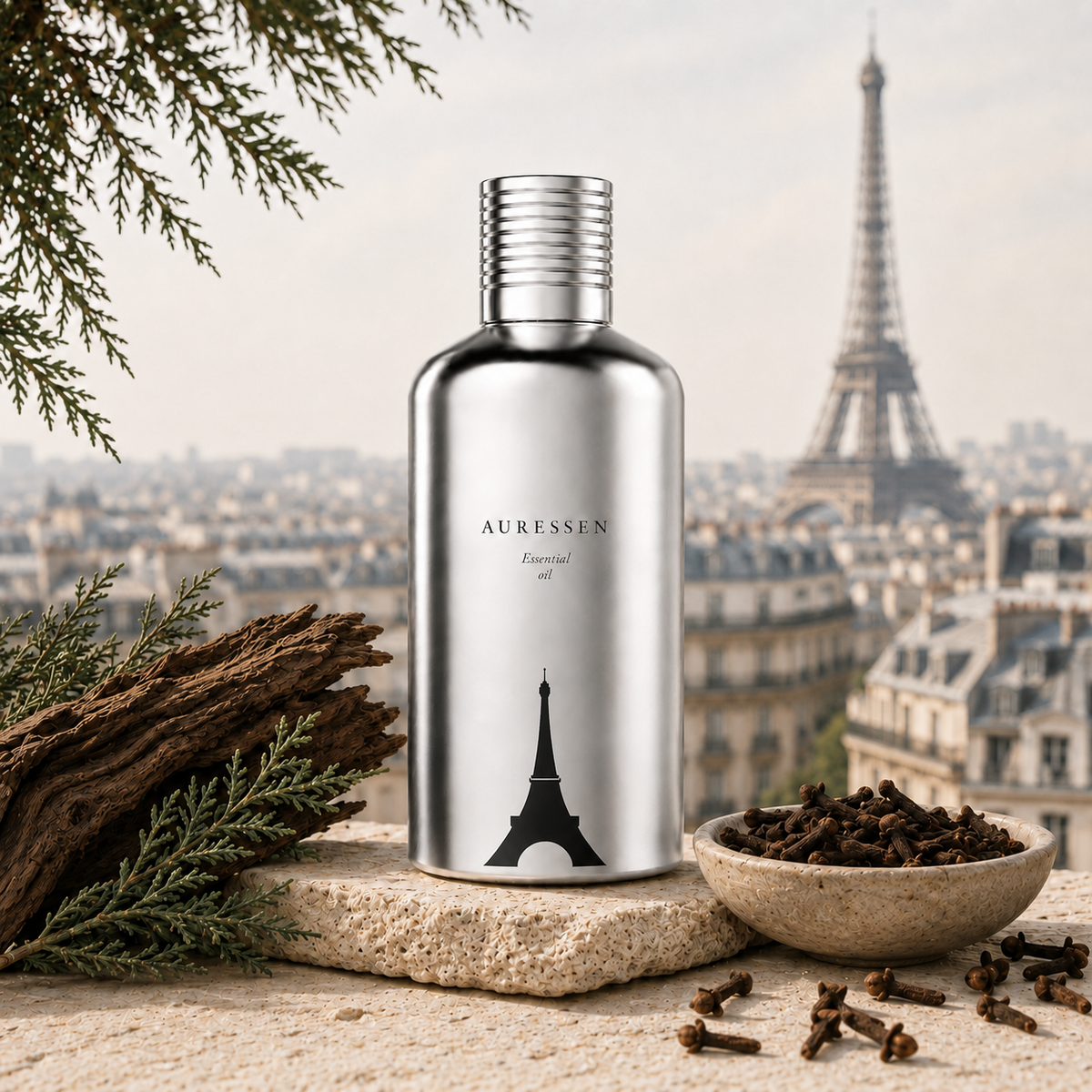 AURESSEN PARIS · Cedar & Clove fragrance oil, 100 ml bottle